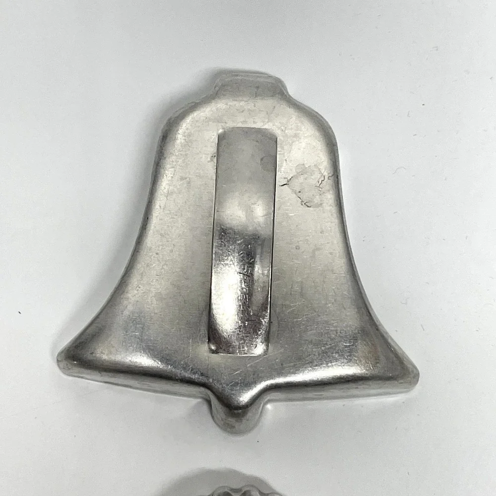 Vintage 1960s Aluminum Cookie Cutters Handles Holidays Christmas Farmhouse